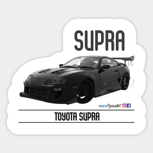 Supra Time Black Carbon Sticker